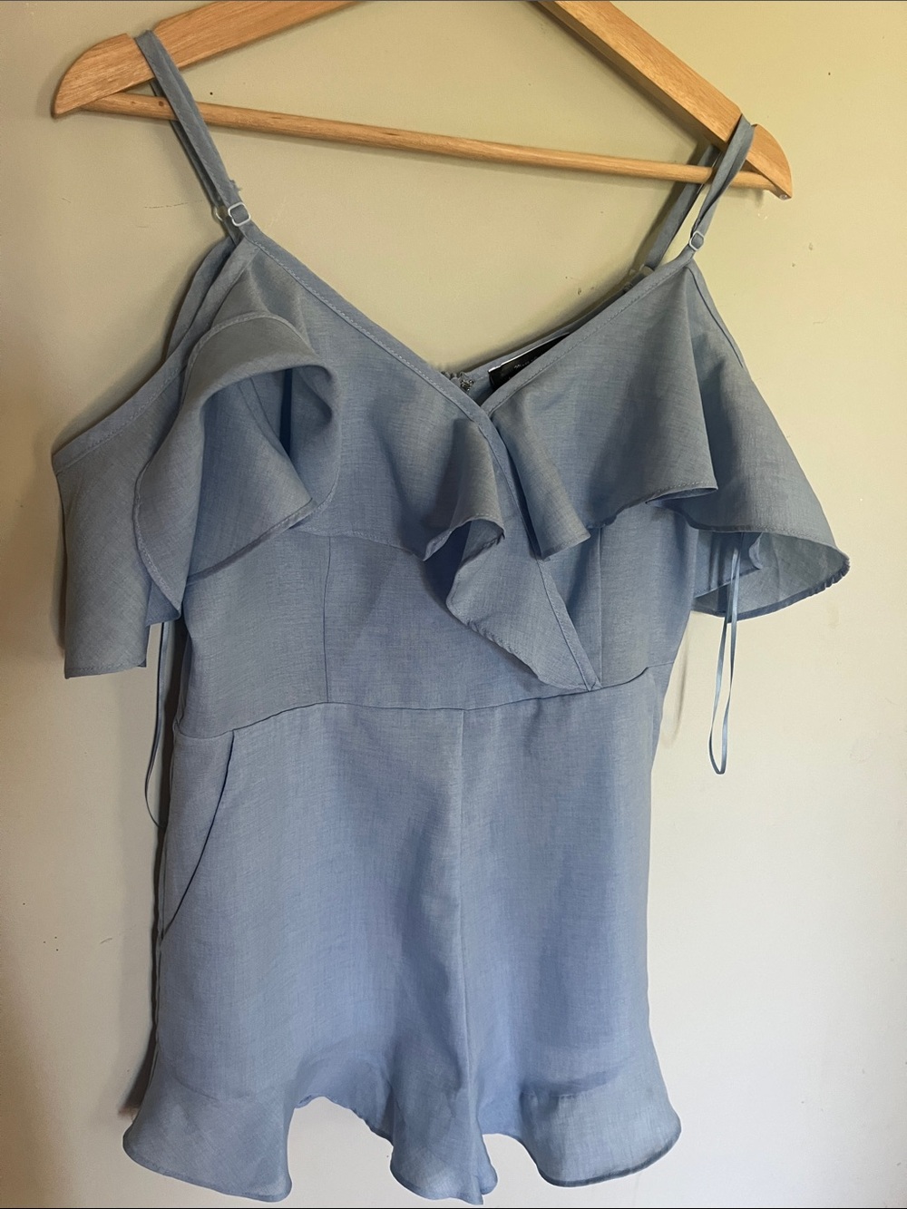 Blue Blush Light Blue Ruffle Mini Dress